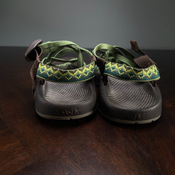 Chacos ZX/2 Classic Brown Blue Green Strappy Water Sport Sandals Womens Size 6 - Picture 6 of 10